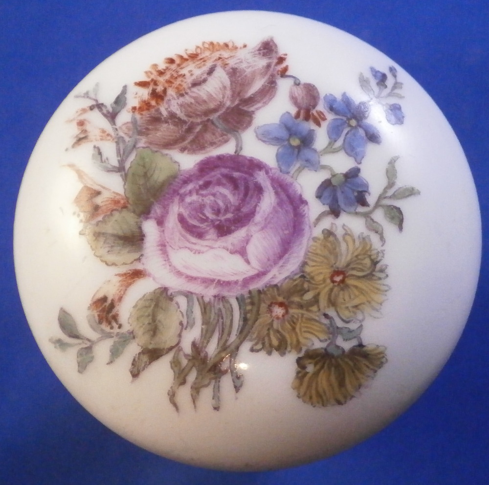 Meissen Woodcut Flowers Cane Handle 1